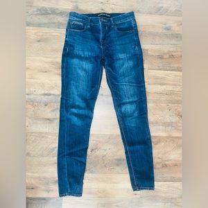 Express Jeans Womens Legging Mid Rise Blue Size 2 stretch Denim